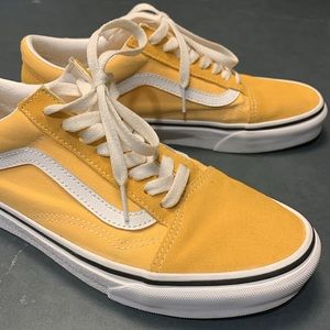 Vans!! Old Skool Canvas Suede Yellow Trainer